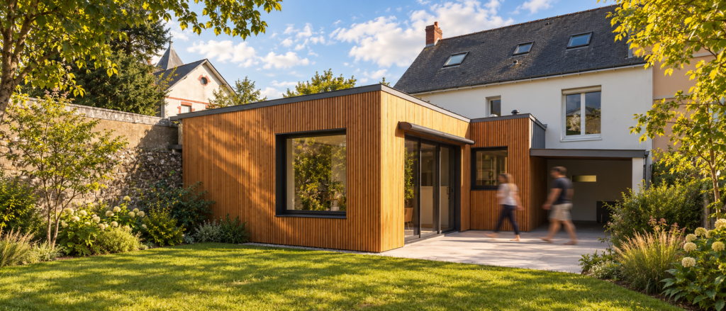Maison ancienne, extension bois-SARL Christophe